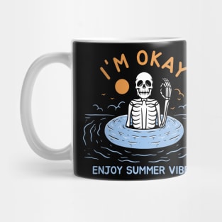 Skull Swimming in Summer Mug